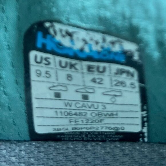 Hoka One One Cavu 3 Sneakers Size 9.5 Running Shoes Lightweight Green Athletic - Picture 3 of 7